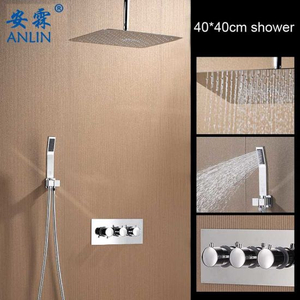 Ceiling Mounted 16inch Rain Shower Head with Handheld